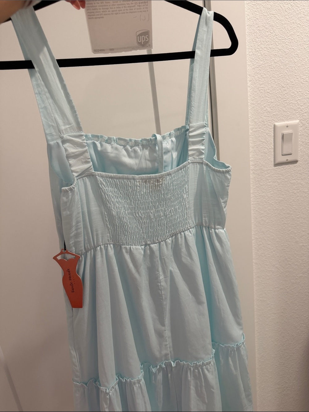 #385 Elegant Light Blue Maxi Dress - Picture 5 of 5